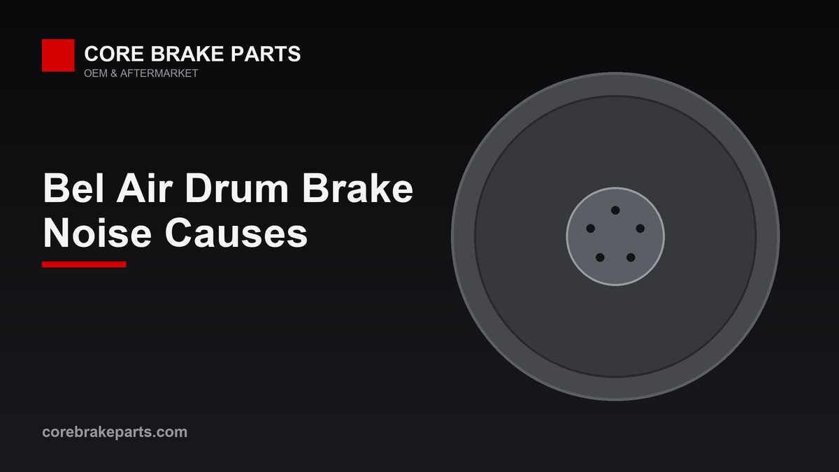 Drum brake assembly illustrating squeal, grinding and pulsation causes on a 1955-1958 Chevrolet Bel Air