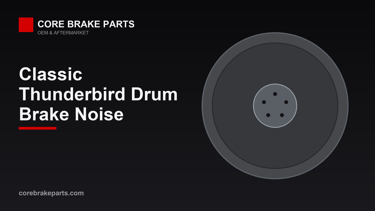 Drum brake assembly illustrating noise causes on a 1955-1960 Ford Thunderbird
