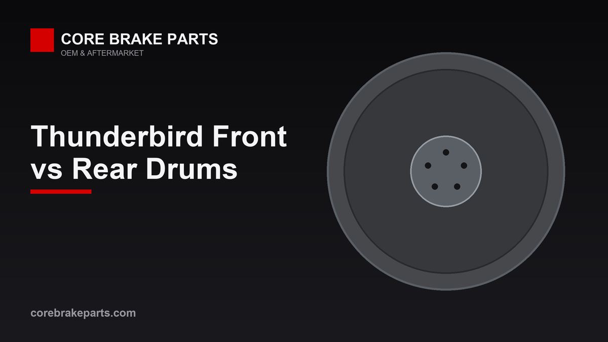 Drum brake assembly illustrating 1955-1960 Ford Thunderbird front and rear brakes