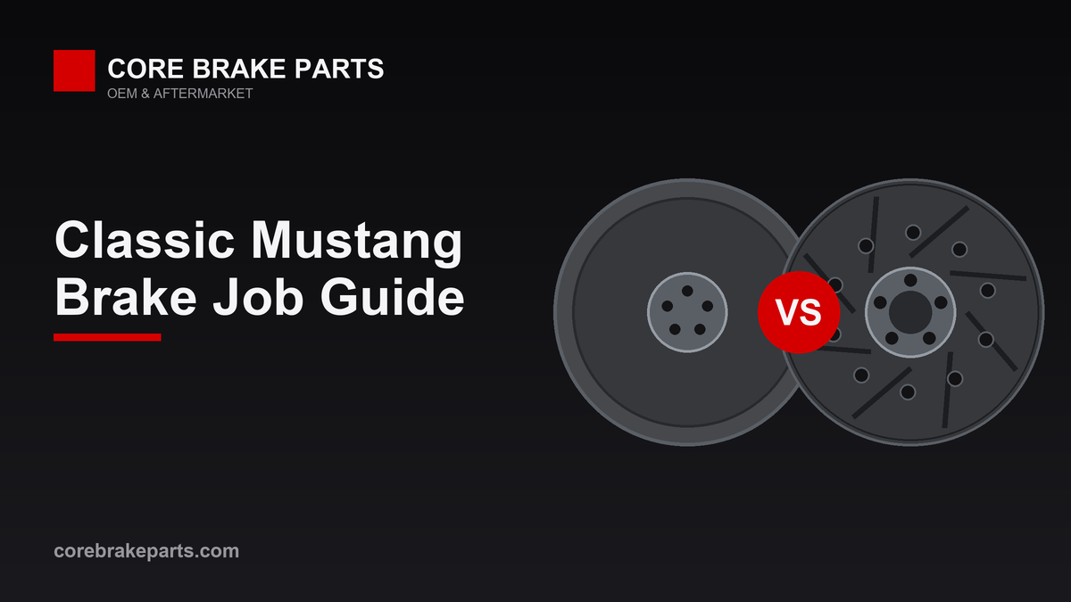 Drum and disc brake comparison for 1964-1967 Ford Mustang brake job