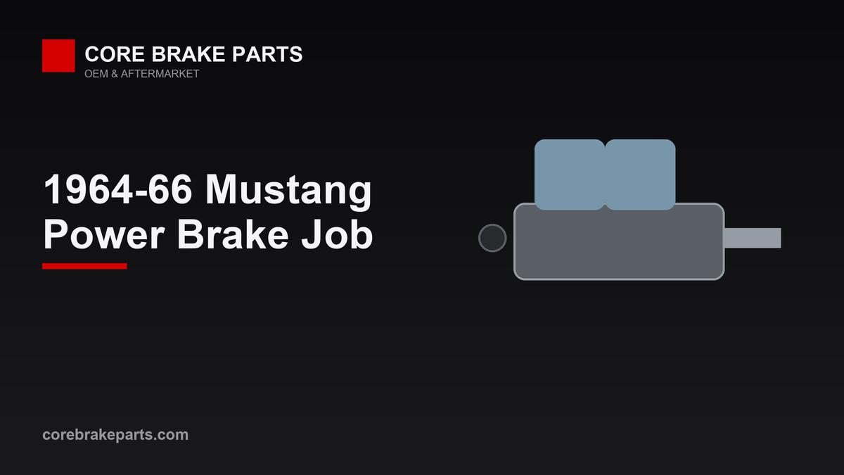 Brake master cylinder and power booster for a 1964-66 Ford Mustang brake job