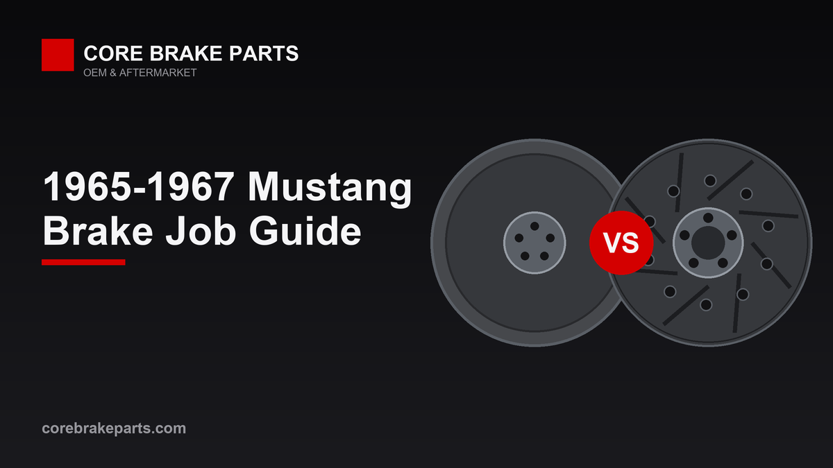 Drum brake and disc brake comparison for a 1965-1967 Ford Mustang brake job