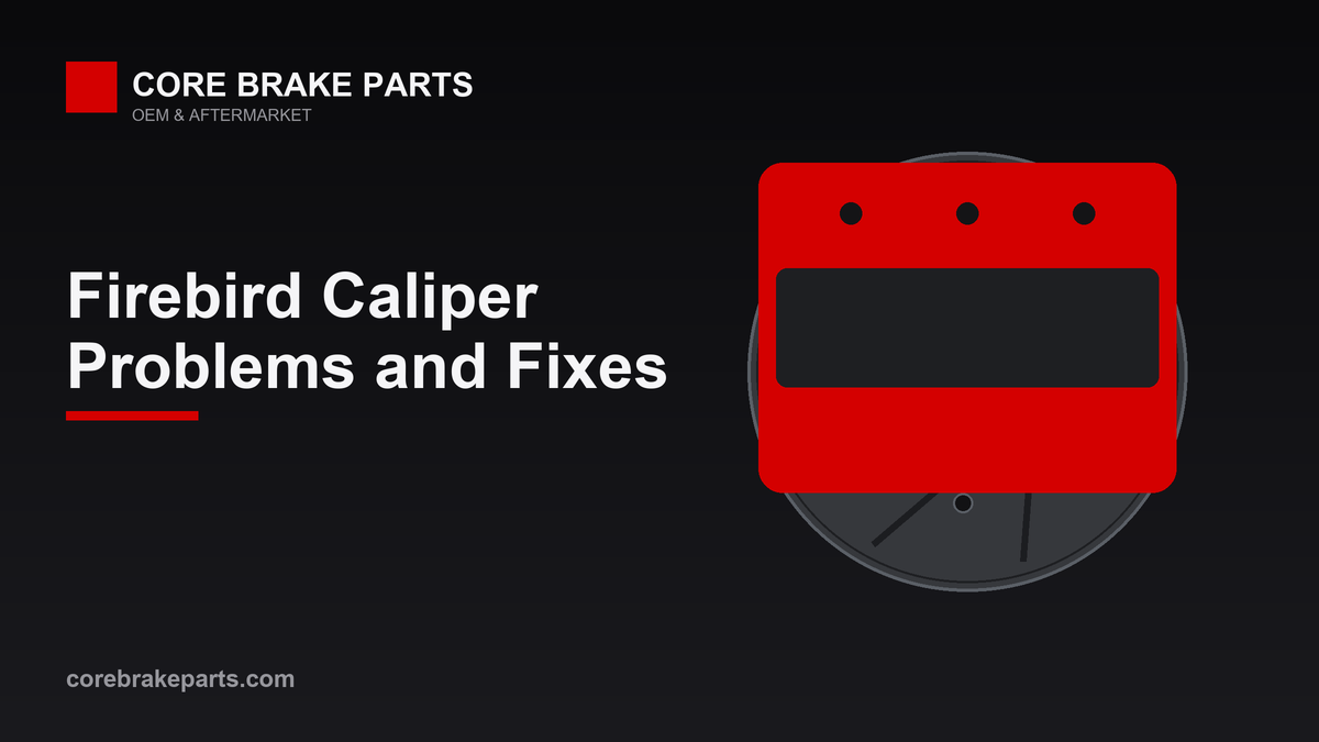 Brake caliper over a disc rotor illustrating 1984-1996 Pontiac Firebird caliper problems