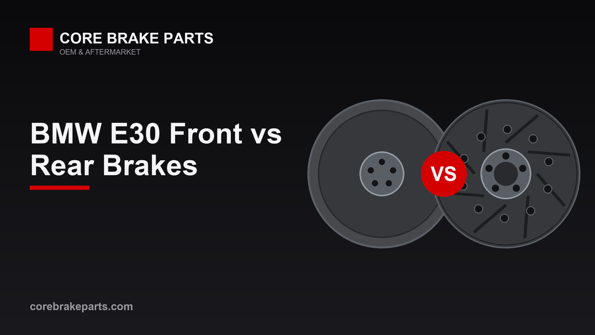 1984 BMW E30 rear drum versus rear disc brake comparison
