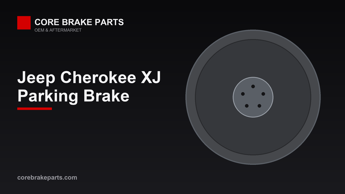 Rear drum brake assembly illustrating the Jeep Cherokee XJ parking brake