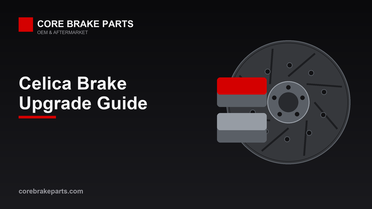 Performance brake pads and rotors for the 1990-1999 Toyota Celica