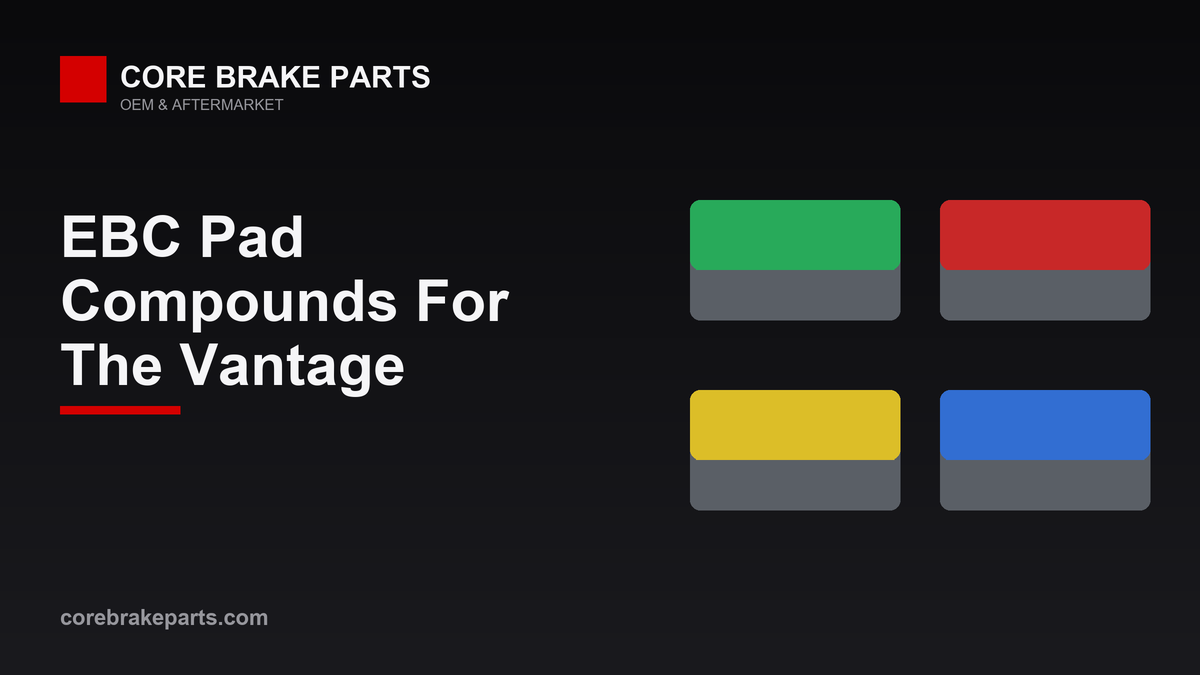 Comparison of EBC Redstuff, Yellowstuff and Bluestuff brake pad compounds for the Aston Martin Vantage