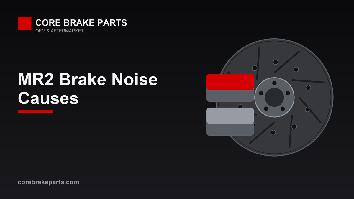 Brake pads and rotors for a 1991-1995 Toyota MR2 brake noise diagnosis