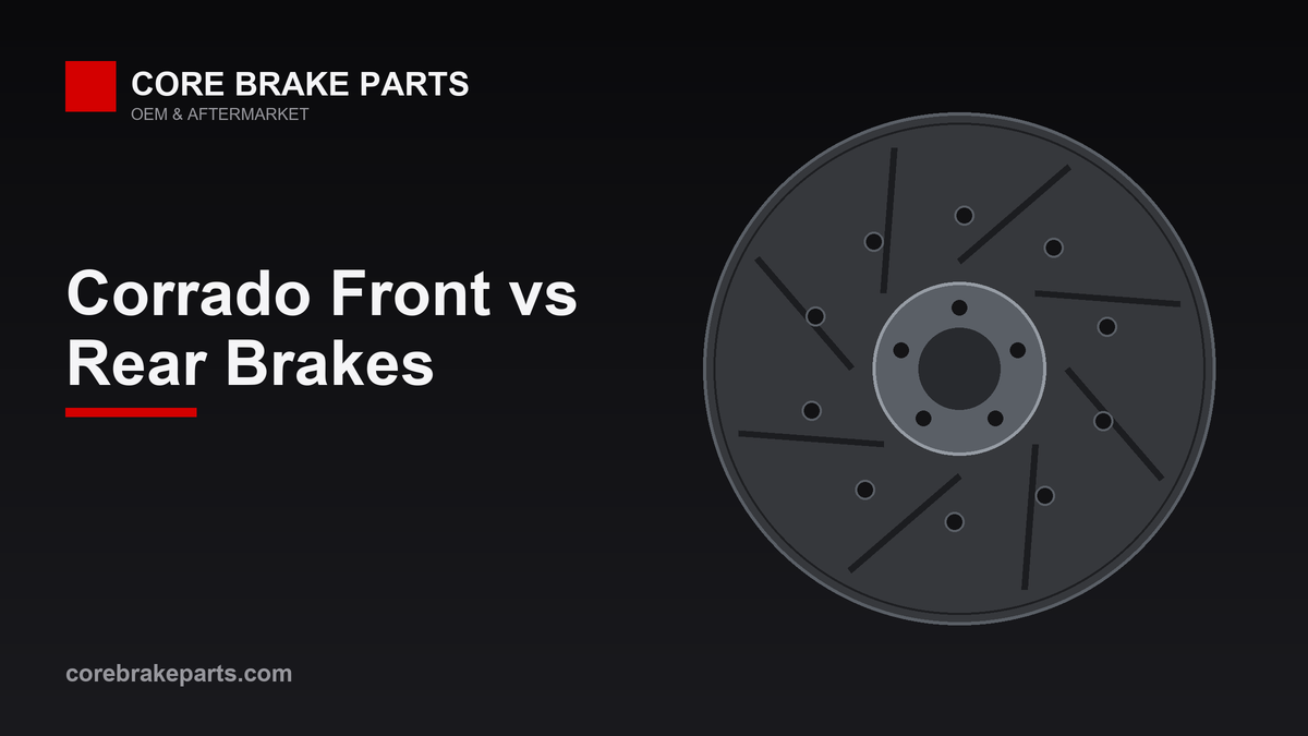 Front and rear brake rotors for the 1992 Volkswagen Corrado