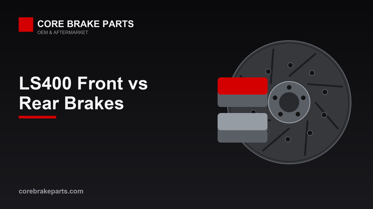 Front and rear brake pads and rotors for a 1993-1994 Lexus LS400