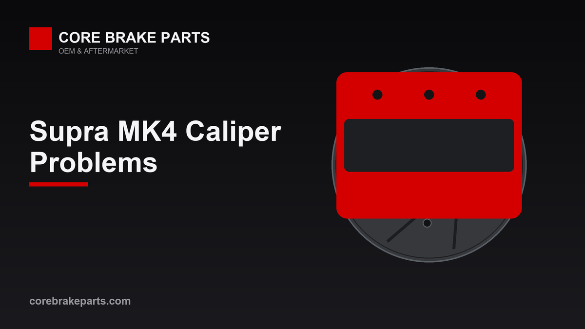 Brake caliper on a rotor illustrating 1993-1998 Toyota Supra caliper problems