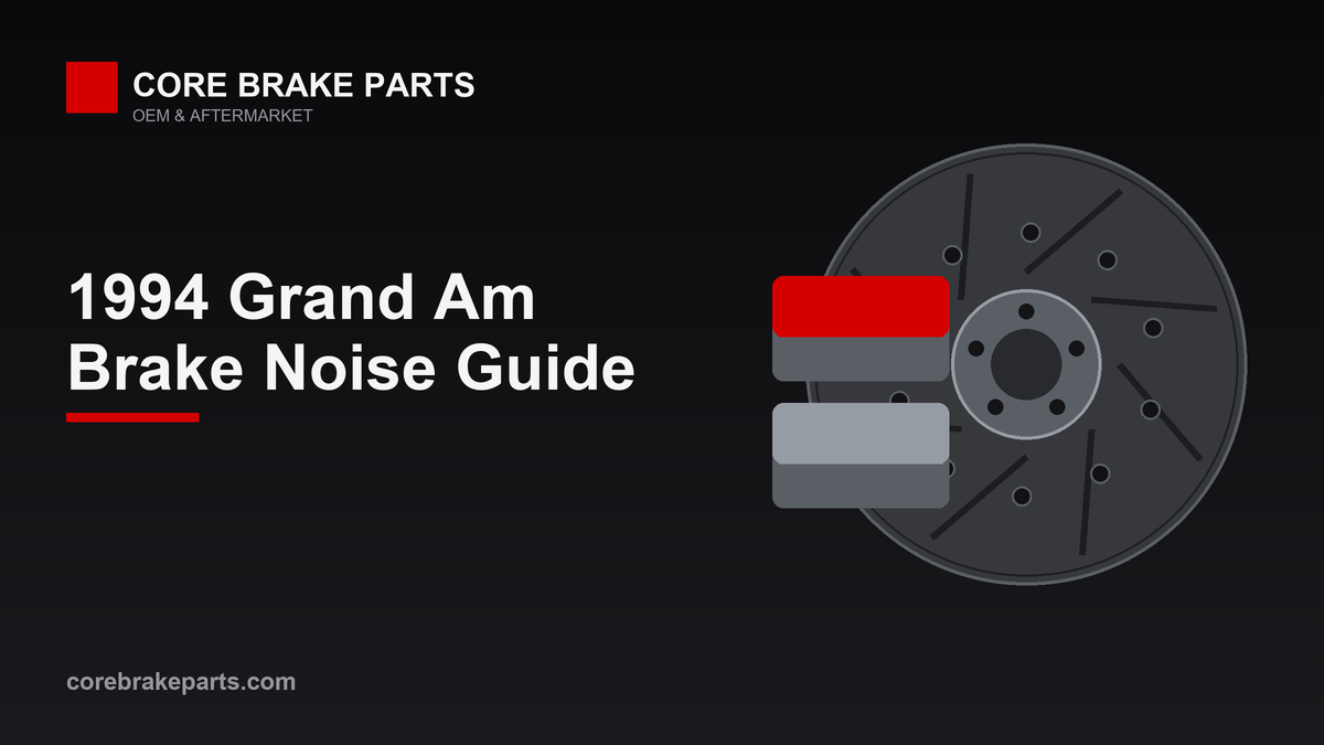 Brake pads and rotors for diagnosing 1994 Pontiac Grand Am brake noise