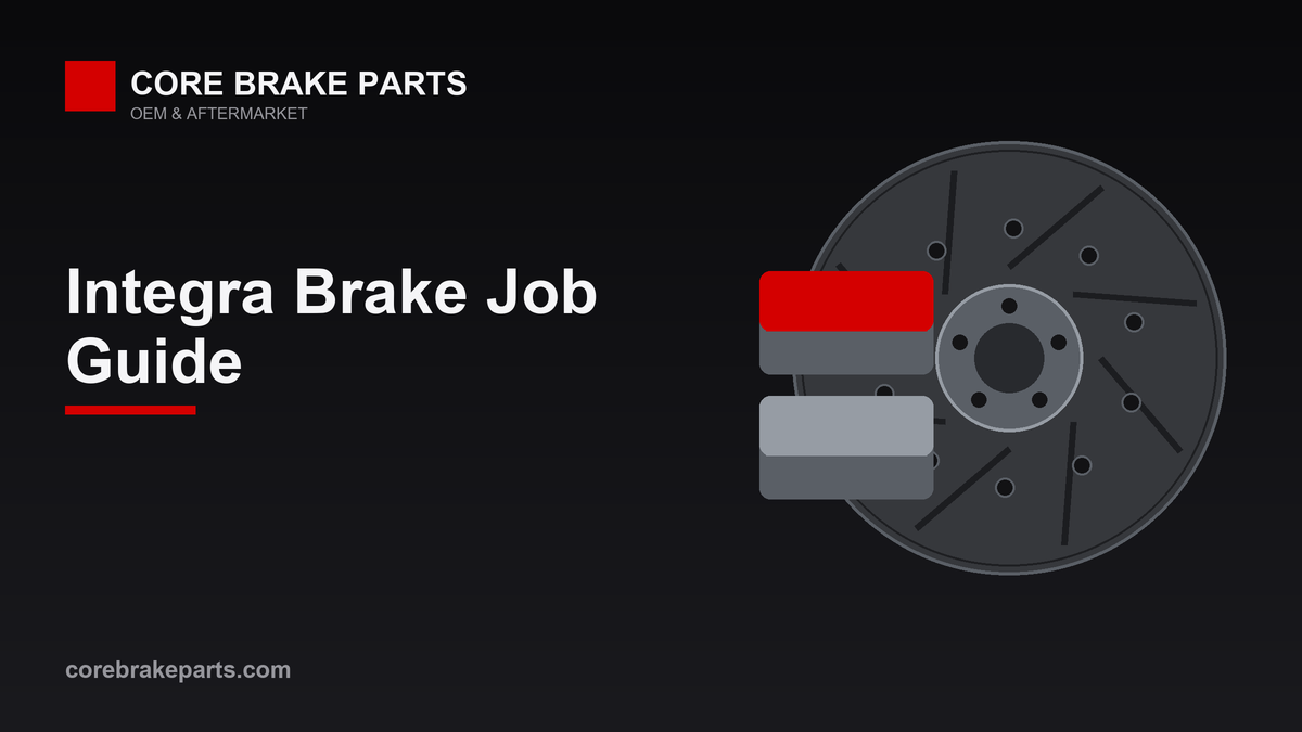 Brake pads and rotors for a 1997-2001 Acura Integra brake job