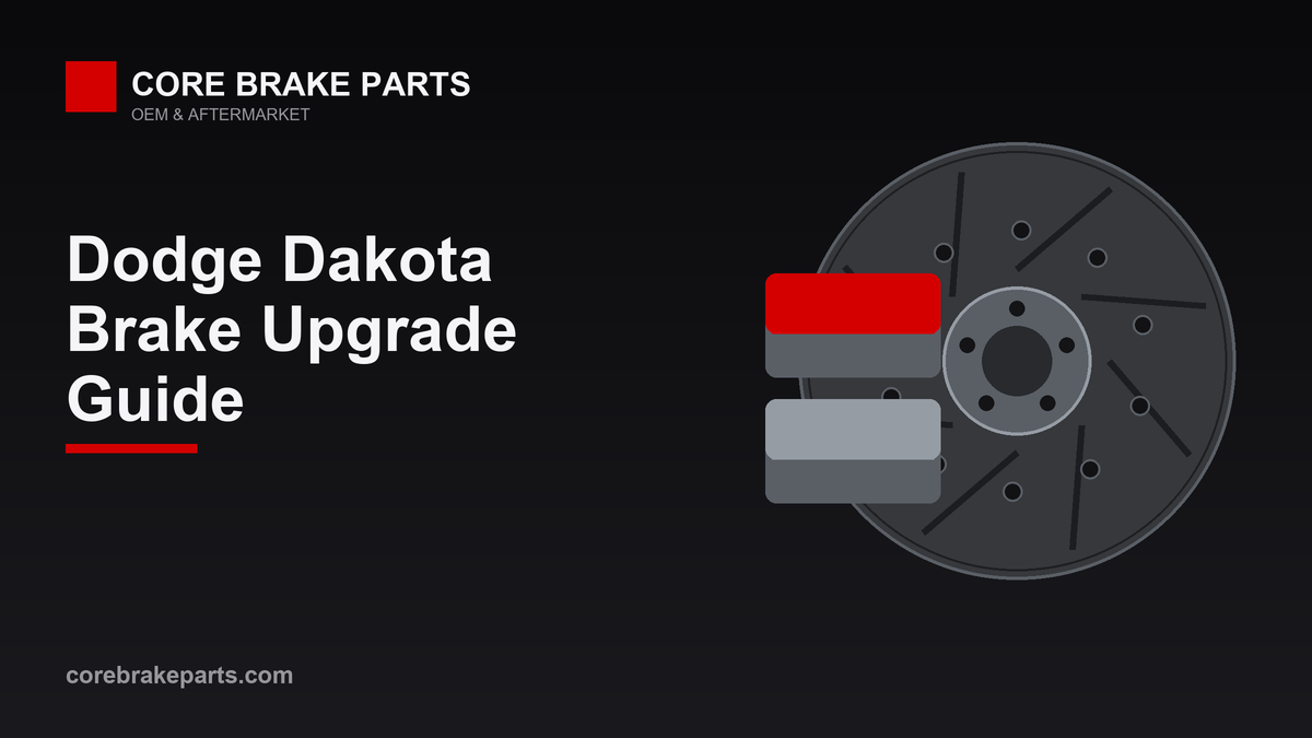 Brake pads and slotted rotor for a 1997-2004 Dodge Dakota brake upgrade