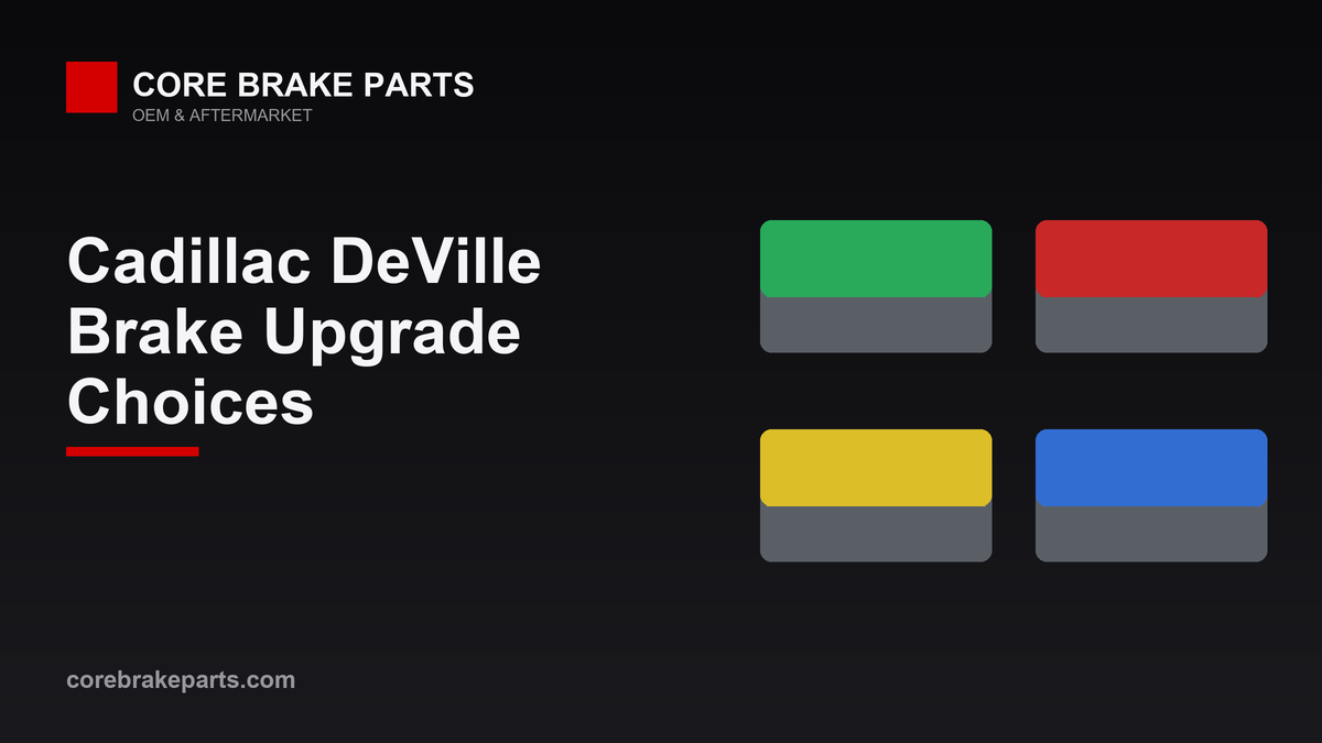 Brake pad compound choices for a 1997-2005 Cadillac DeVille