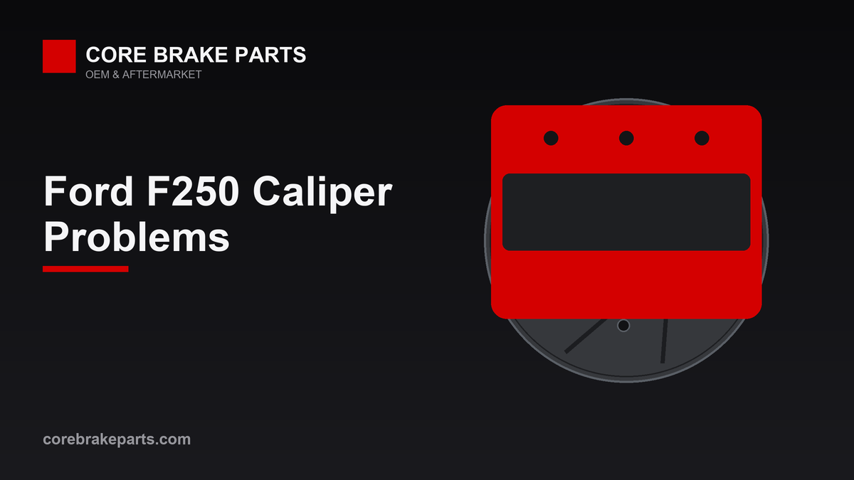 Brake caliper on a rotor illustrating Ford F250 caliper problems and replacement