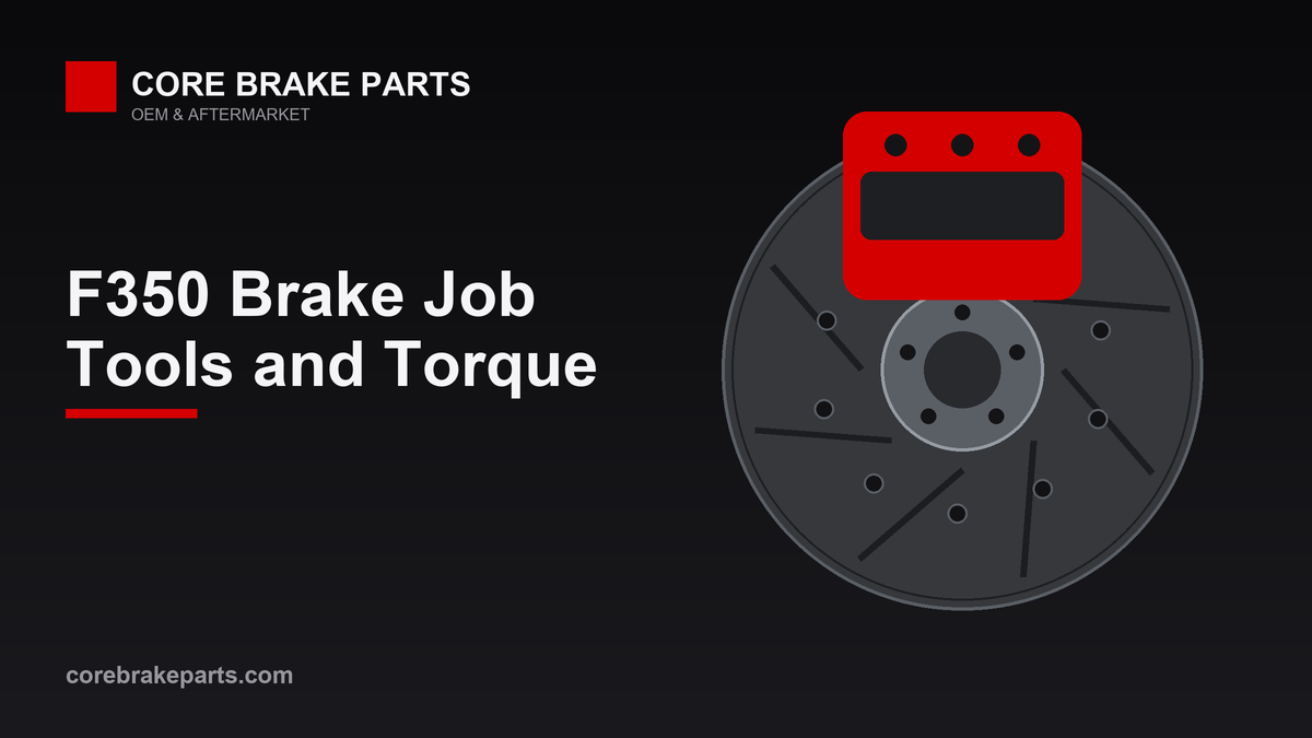 Brake caliper and rotor for a 1999-2007 Ford F350 Super Duty brake job