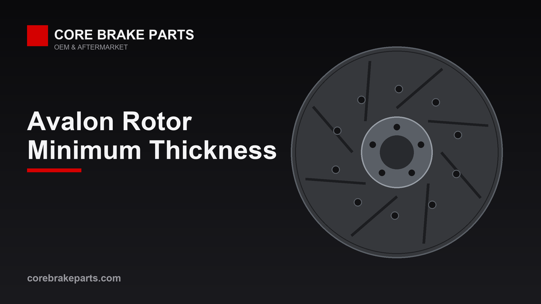 Front and rear brake rotors for a 2000-2004 Toyota Avalon
