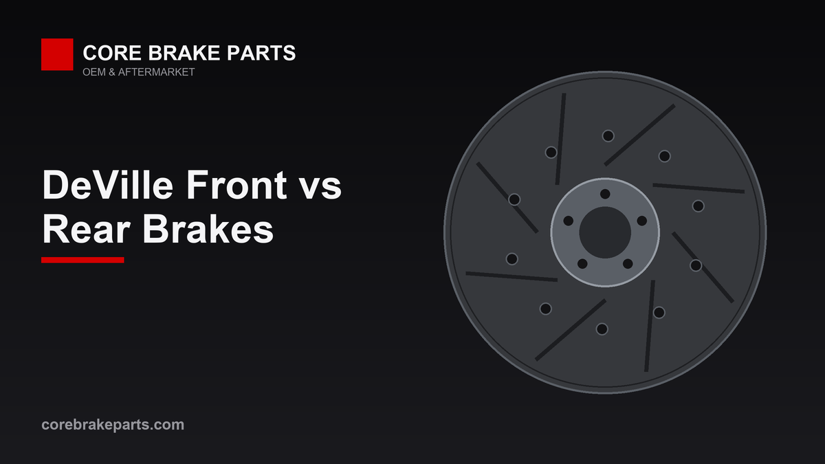 Front and rear brake rotors for a 2000-2005 Cadillac DeVille
