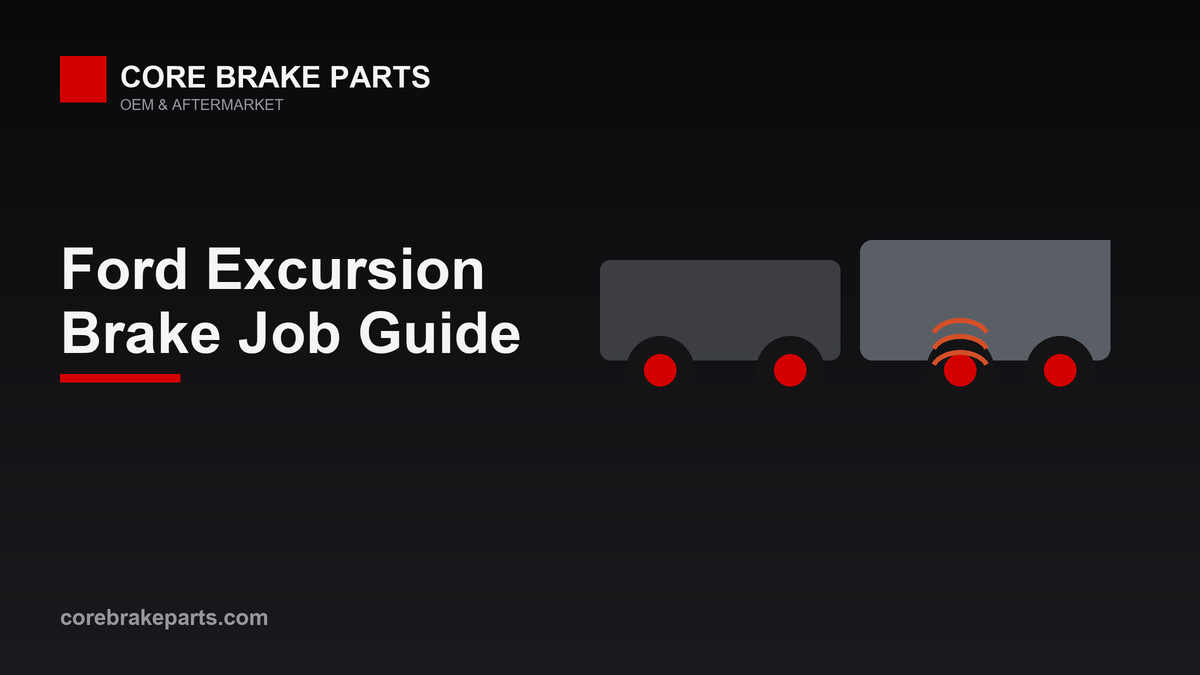 Ford Excursion brake job guide graphic showing heavy-duty truck brakes