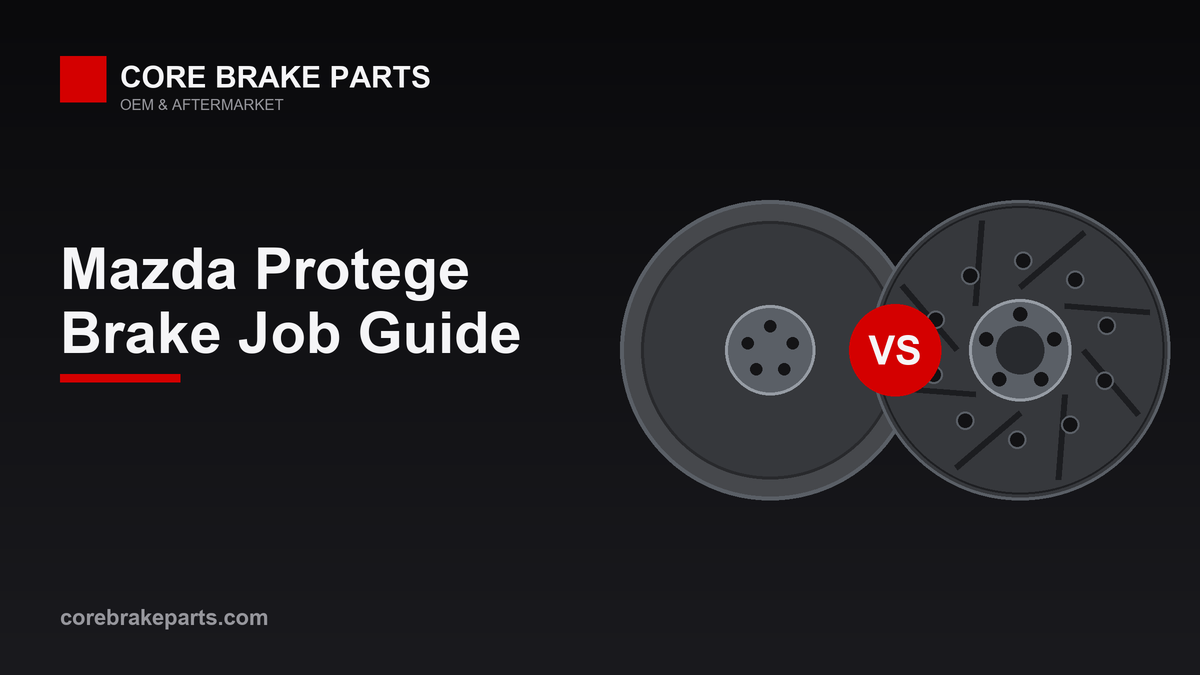 Disc and drum brake comparison for the 2001-2003 Mazda Protege brake job