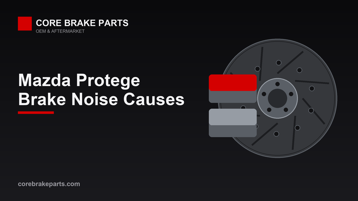 Brake pads and rotor illustrating 2001-2003 Mazda Protege brake noise causes