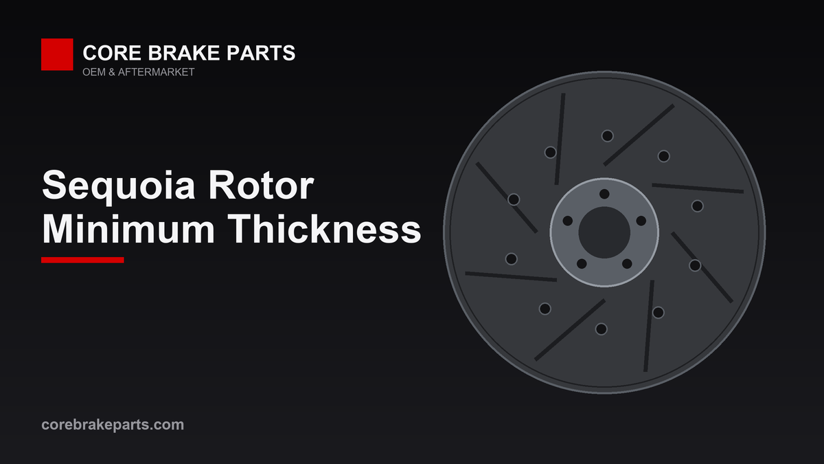 Front and rear brake rotors for a 2001-2007 Toyota Sequoia