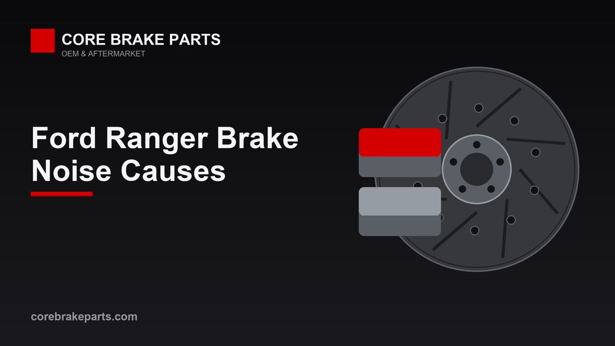 Brake pads and rotor illustrating 2001-2011 Ford Ranger brake noise causes