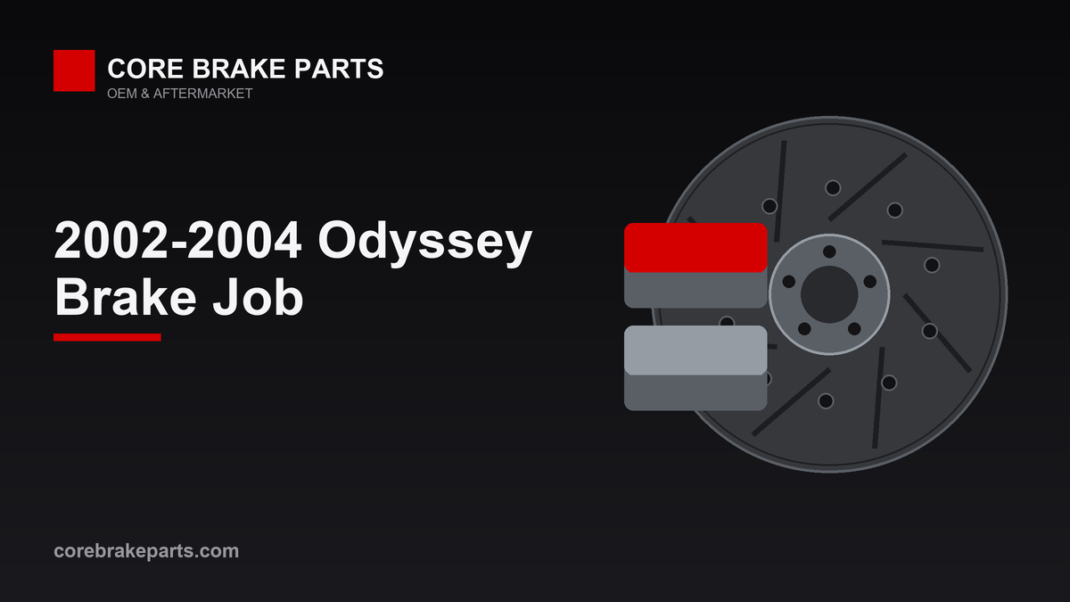 Brake pads and rotors for a 2002-2004 Honda Odyssey brake job