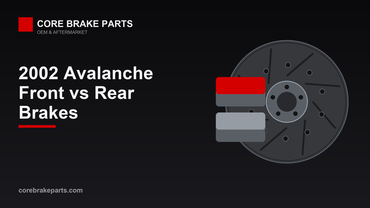 Brake pads and rotors for the 2002 Chevrolet Avalanche front and rear