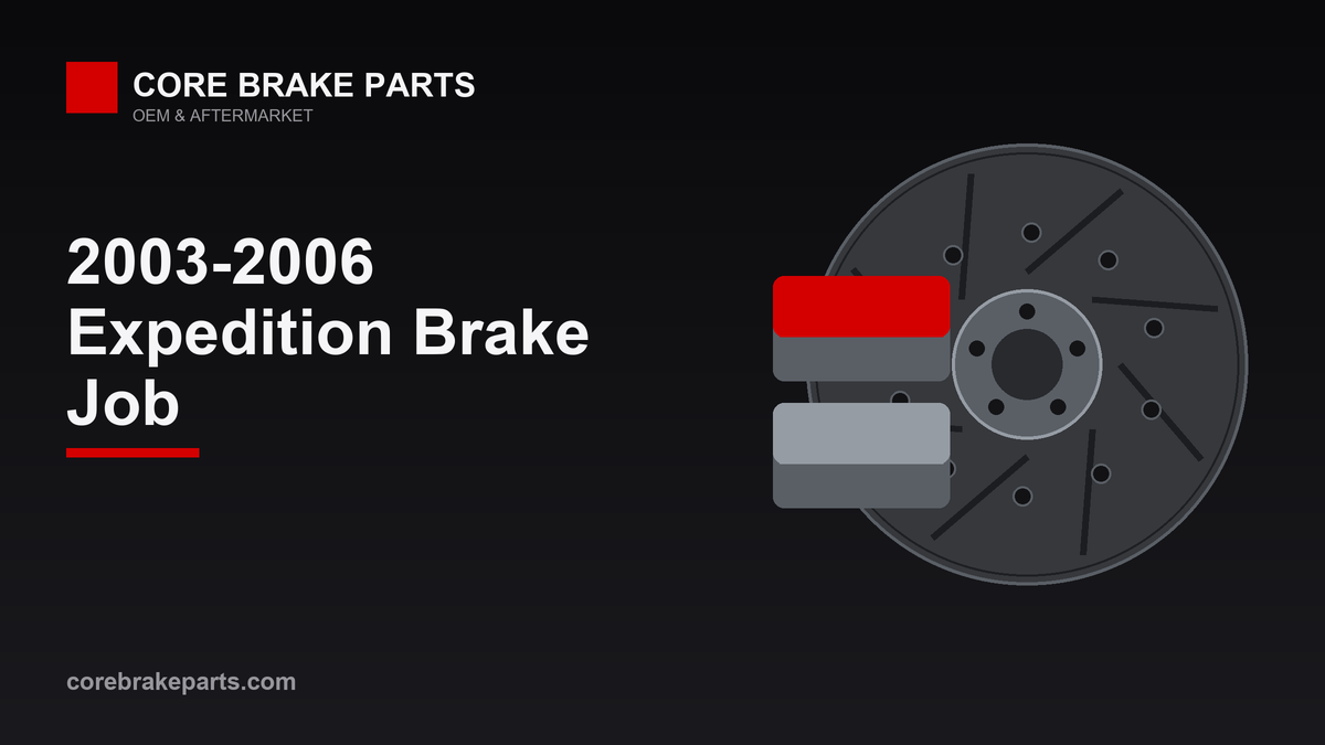 Brake pads and rotors for a 2003-2006 Ford Expedition brake job