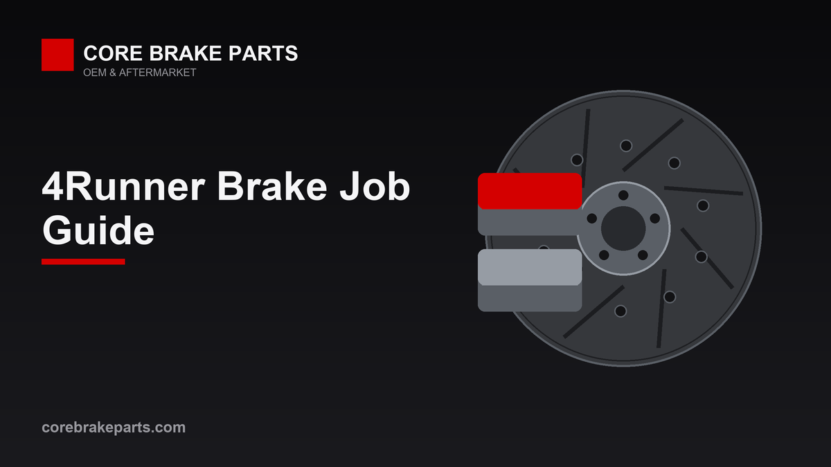 Brake pads and rotors for a 2003-2009 Toyota 4Runner brake job