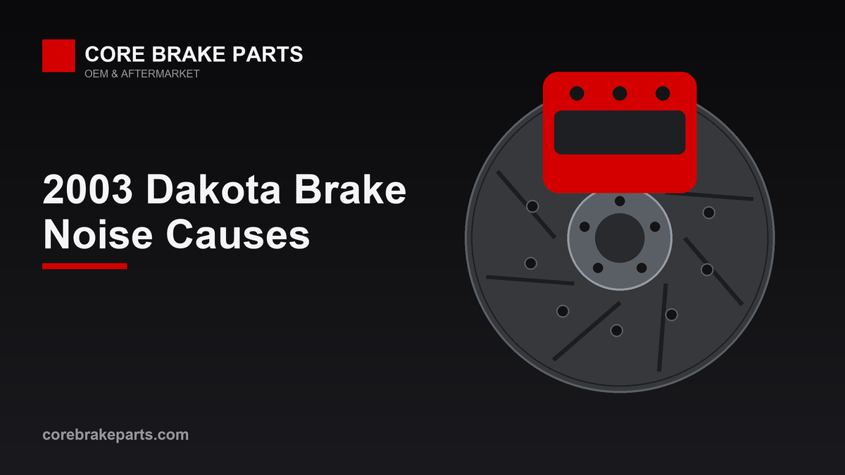 Brake caliper and rotor illustration for 2003 Dodge Dakota brake noise diagnosis