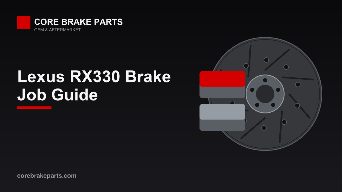 Brake pads and rotors for a 2004-2006 Lexus RX330 brake job