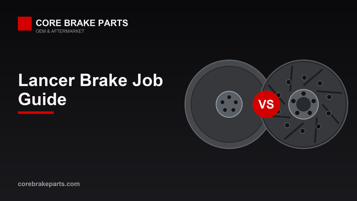 Front disc and rear drum brake layout for a 2004-2006 Mitsubishi Lancer brake job