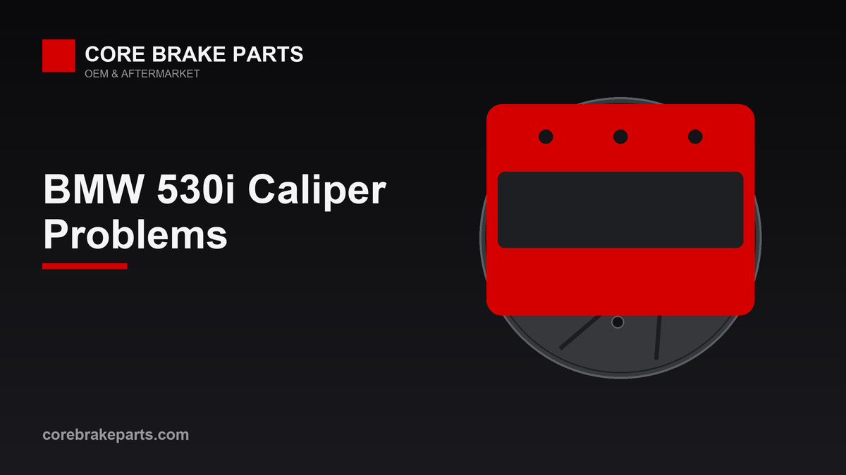 Brake caliper on a rotor illustrating 2004-2007 BMW 530i caliper problems