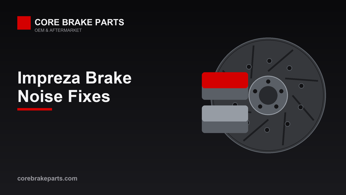 Brake pads and rotors for a 2004-2007 Subaru Impreza
