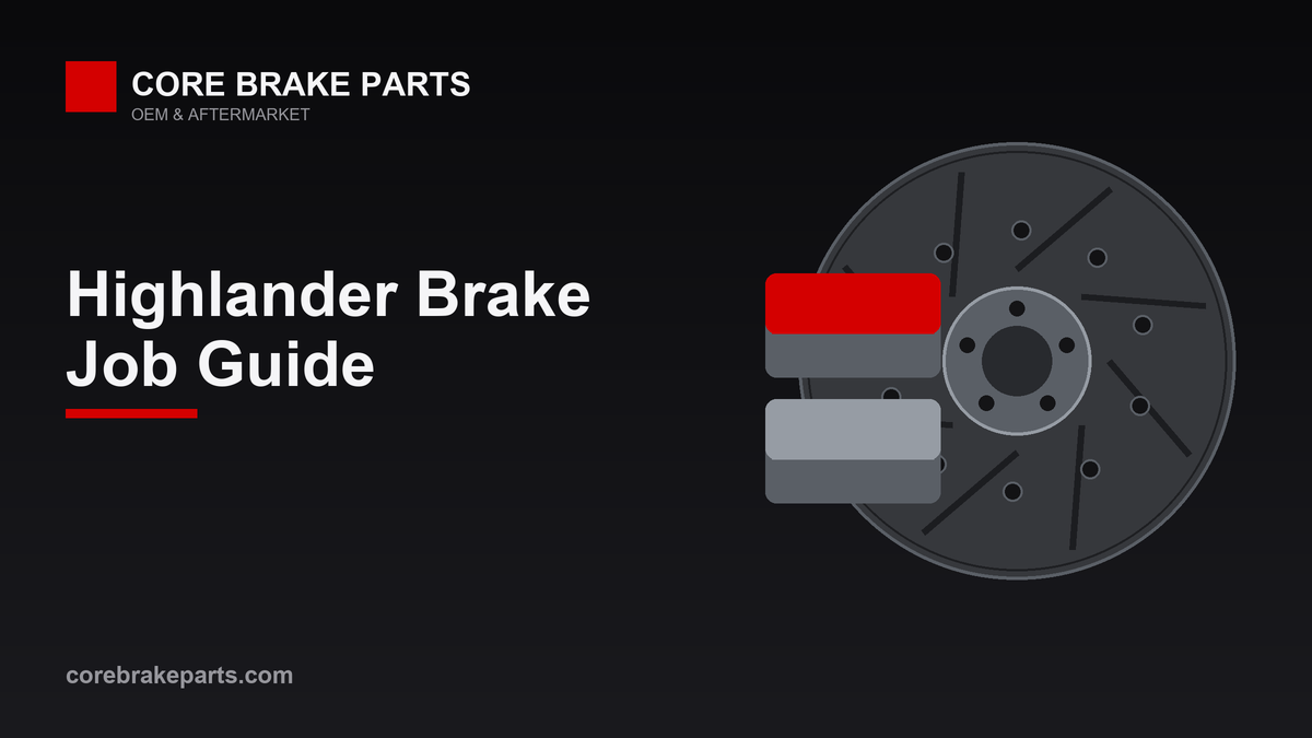 Brake pads and rotors for a 2004-2007 Toyota Highlander brake job