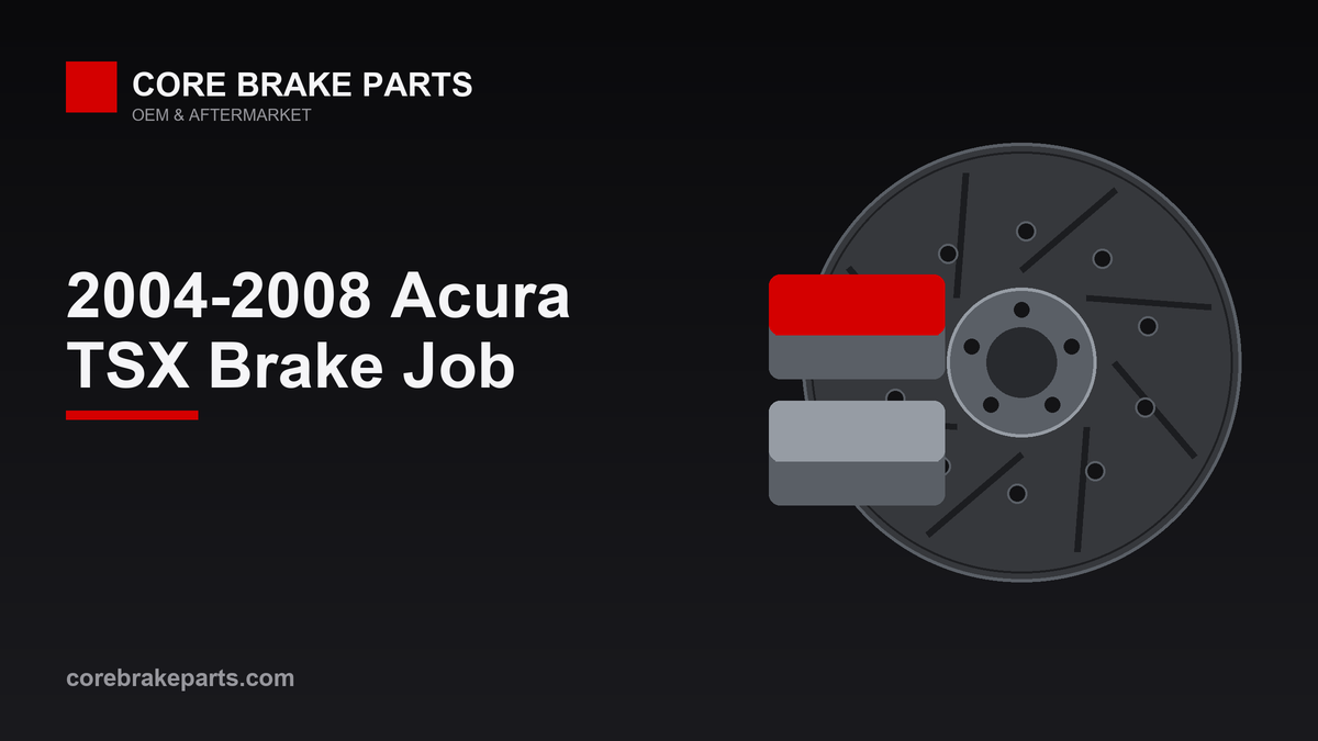 Brake pads and rotors for a 2004-2008 Acura TSX front and rear brake job