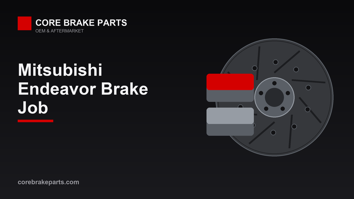 Brake pads and rotors for a 2004-2011 Mitsubishi Endeavor brake job