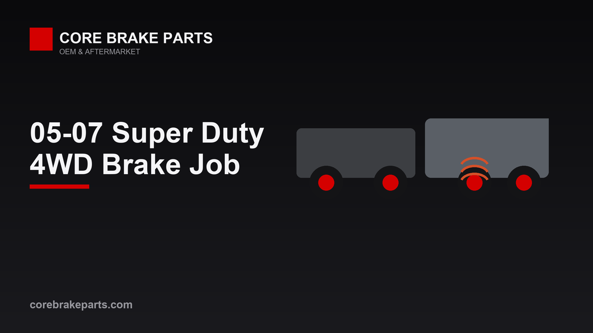 Brake pads and rotors for a 2005-2007 Ford F-250 F-350 Super Duty 4WD