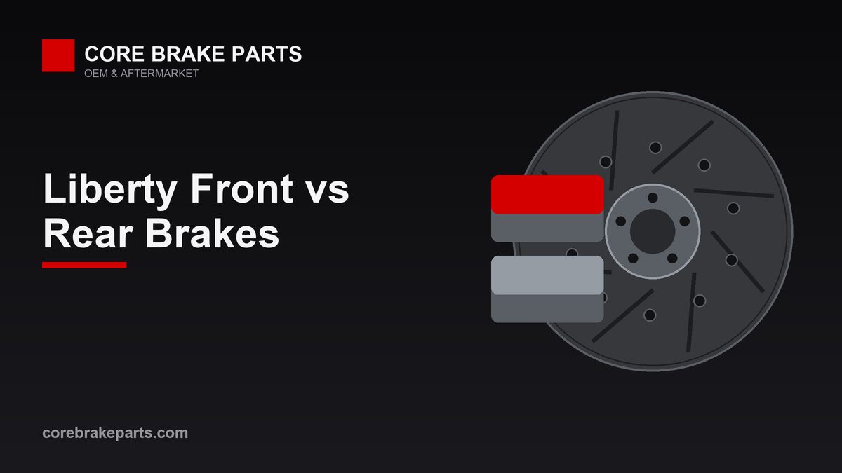 Front and rear brake pads and rotors for a 2005-2007 Jeep Liberty