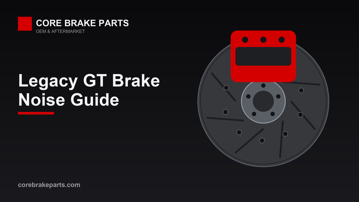 Brake caliper and rotor illustration for 2005-2008 Subaru Legacy GT brake noise guide