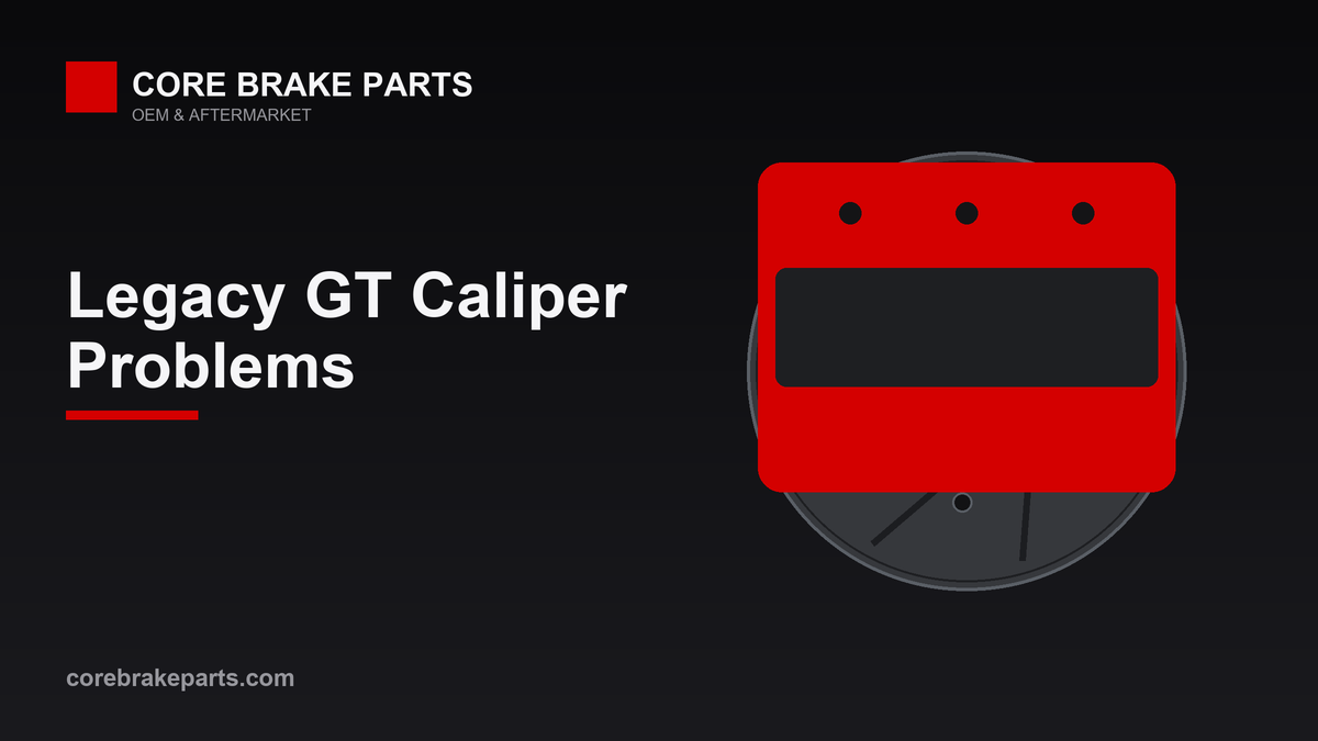 Brake caliper on a rotor illustrating 2005-2008 Subaru Legacy GT caliper problems
