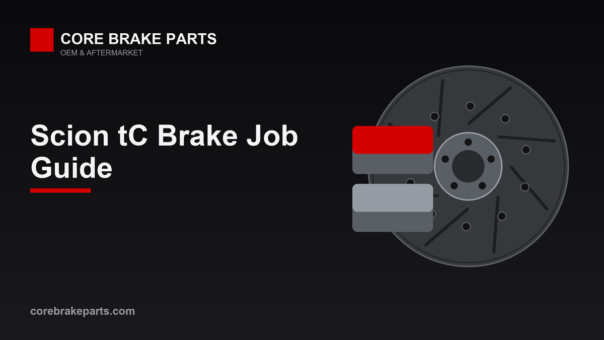 Brake pads and rotors for a 2005-2010 Scion tC brake job