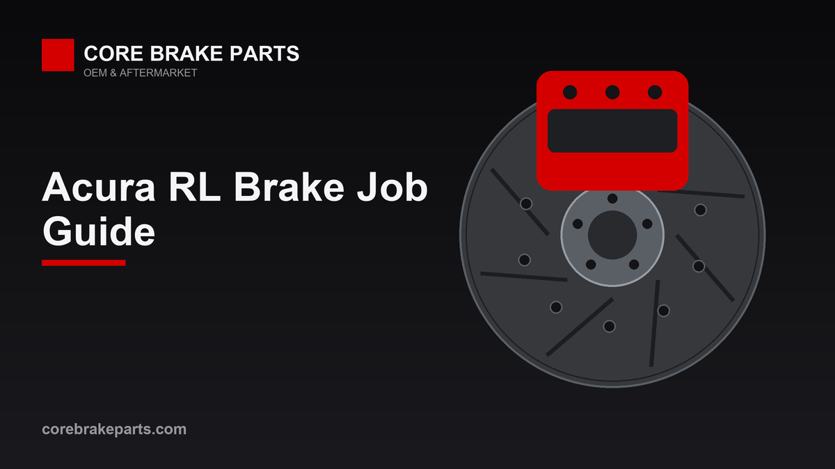 Acura RL four-piston front brake caliper and ventilated rotor