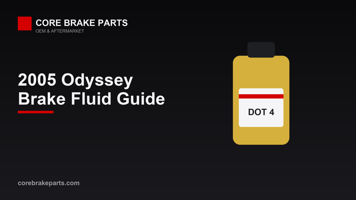 Brake fluid guide for the 2005 Honda Odyssey showing the DOT 3 specification