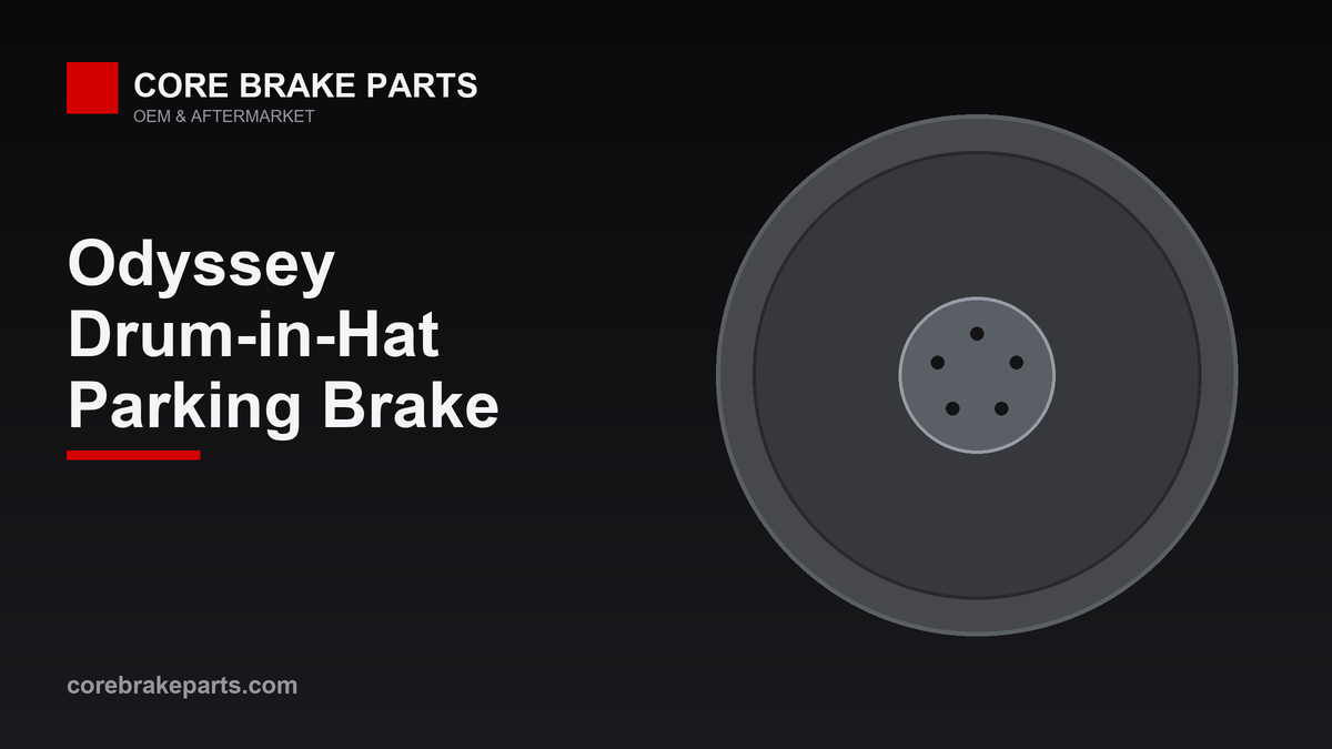 2005 Honda Odyssey rear drum-in-hat parking brake shoe assembly diagram