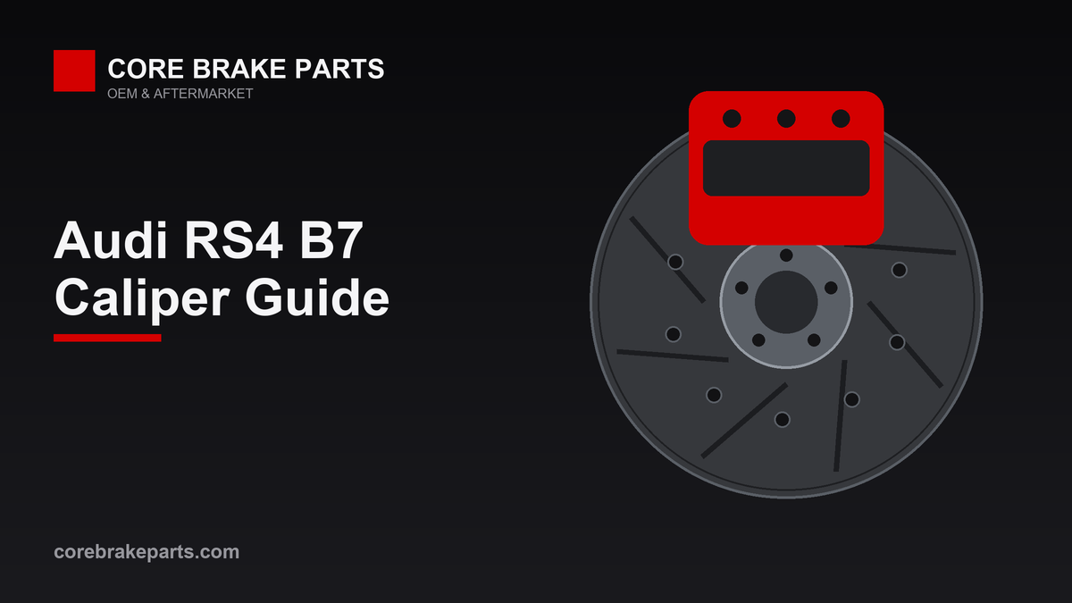 Brake caliper over a disc rotor for the Audi RS4 B7 caliper guide