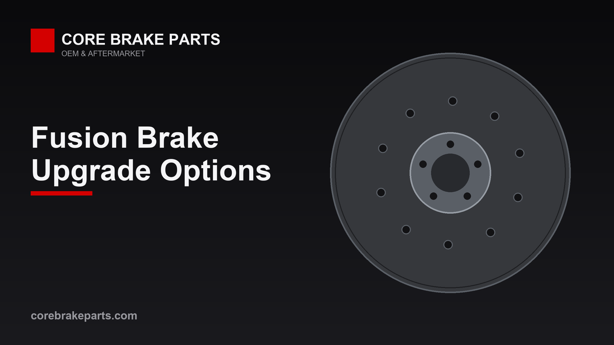 Slotted performance brake rotor and pads for a 2006-2009 Ford Fusion